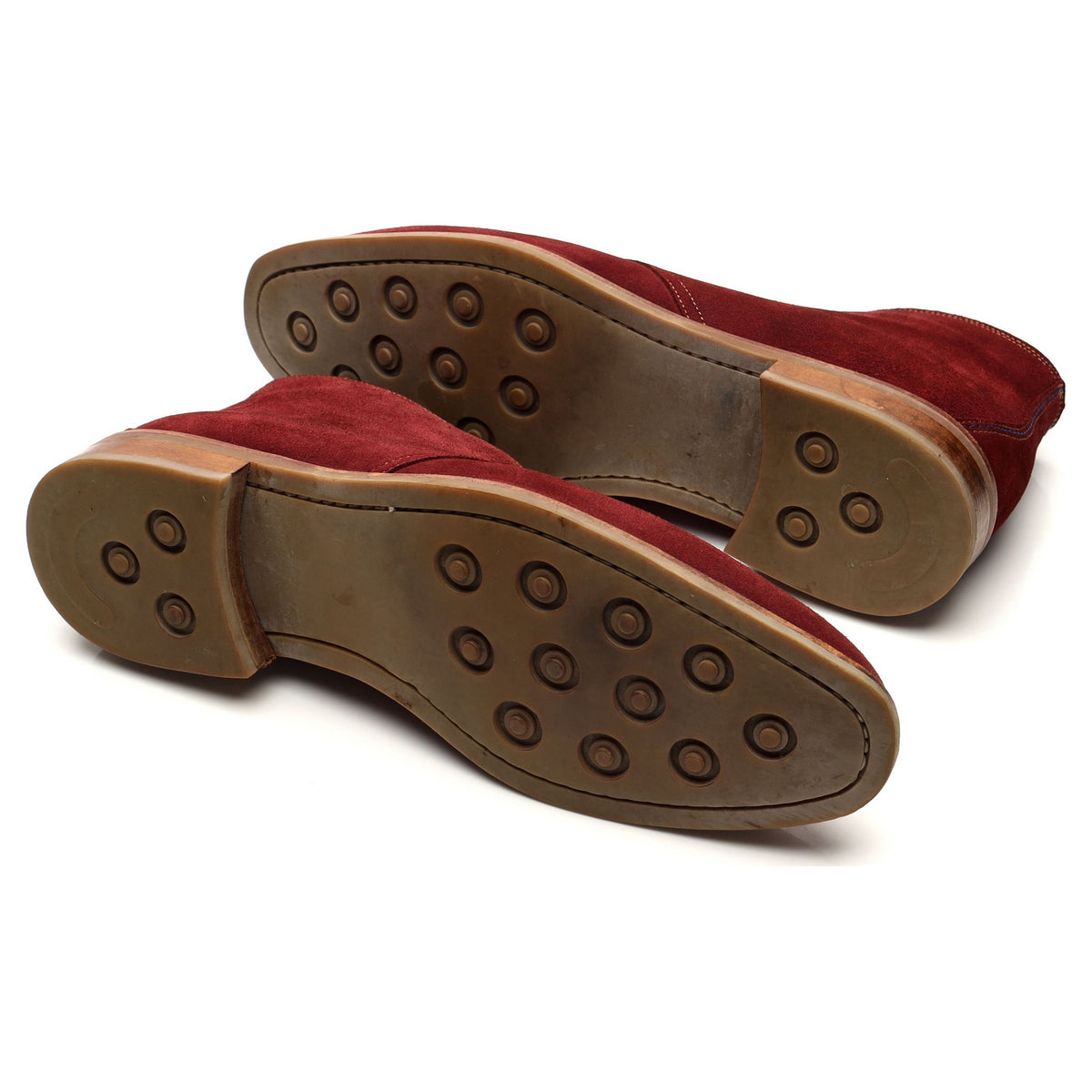 &#39;Westbury&#39; Burgundy Suede Chukka Boots UK 12