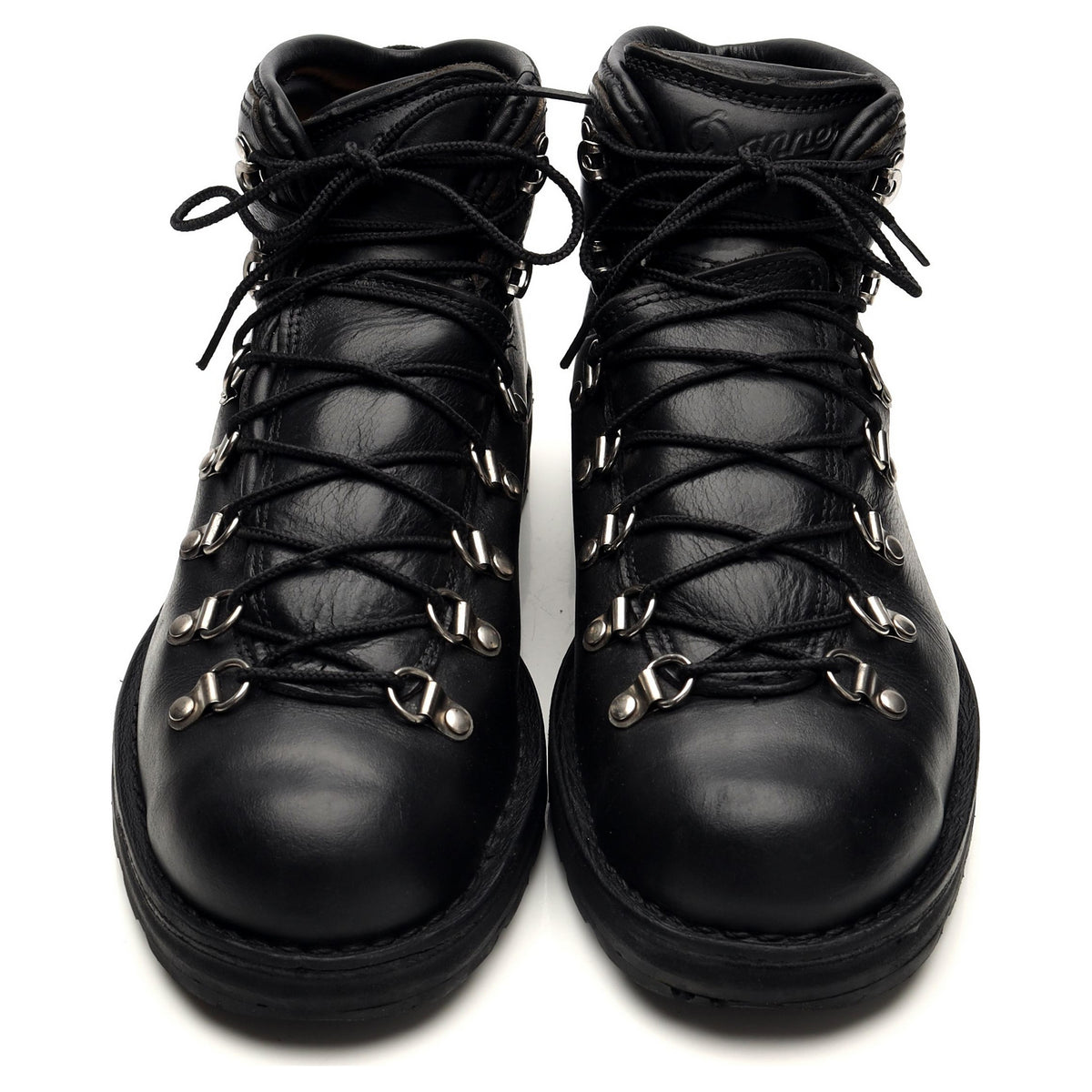 &#39;Mountain Pass&#39; Black Leather Hiker Boots UK 9 US 9.5 EE