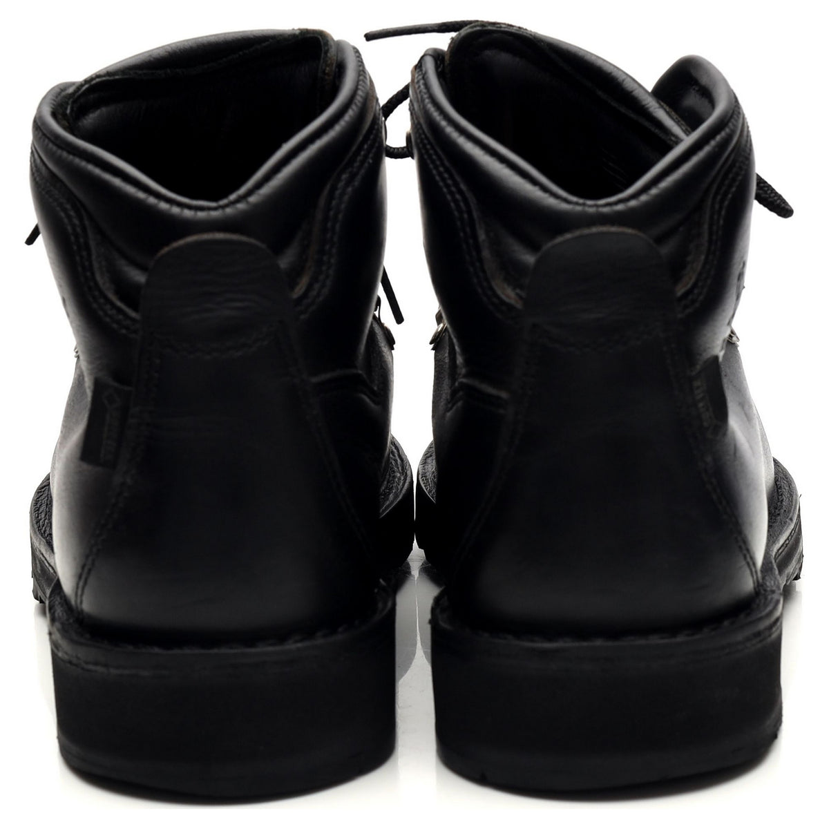 &#39;Mountain Pass&#39; Black Leather Hiker Boots UK 9 US 9.5 EE