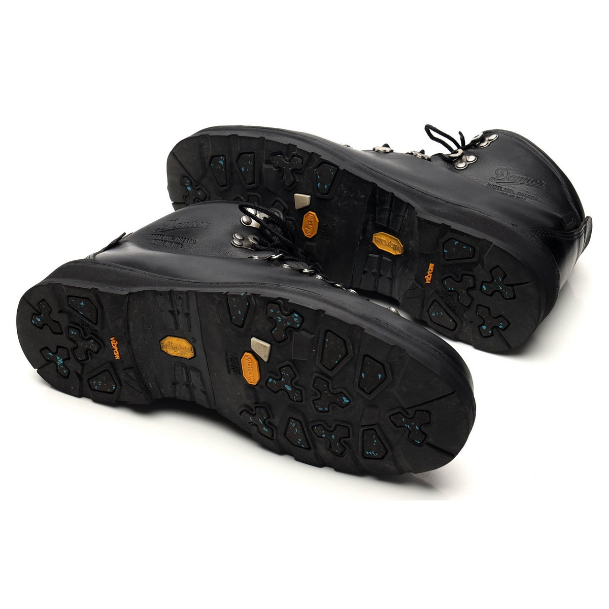 &#39;Mountain Pass&#39; Black Leather Hiker Boots UK 9 US 9.5 EE