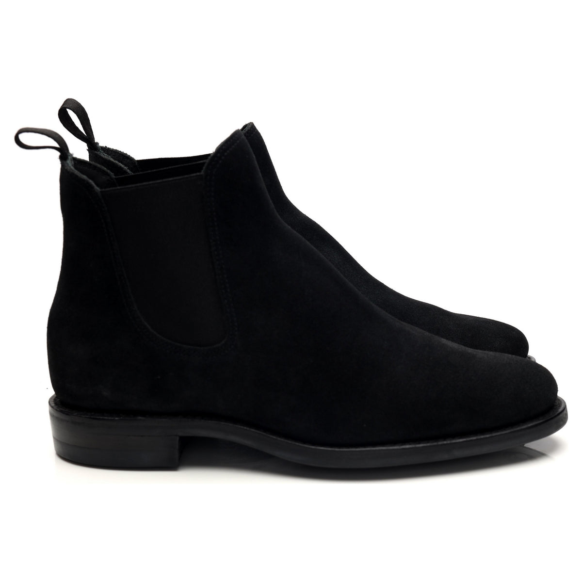 Black Suede Chelsea Boots UK 8