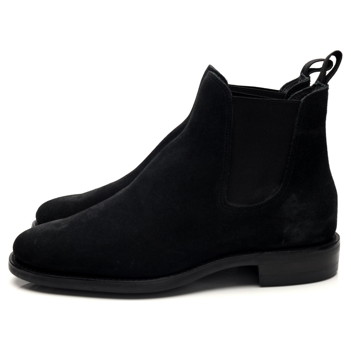 Black Suede Chelsea Boots UK 8