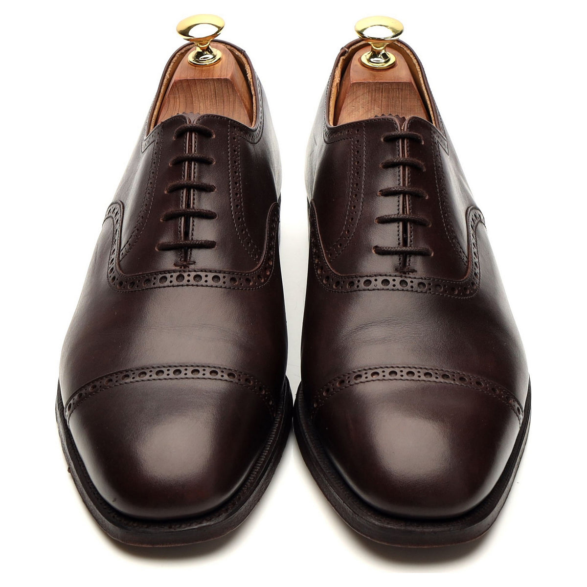 &#39;Moorgate&#39; Dark Brown Leather Oxford Brogue UK 8.5 EE