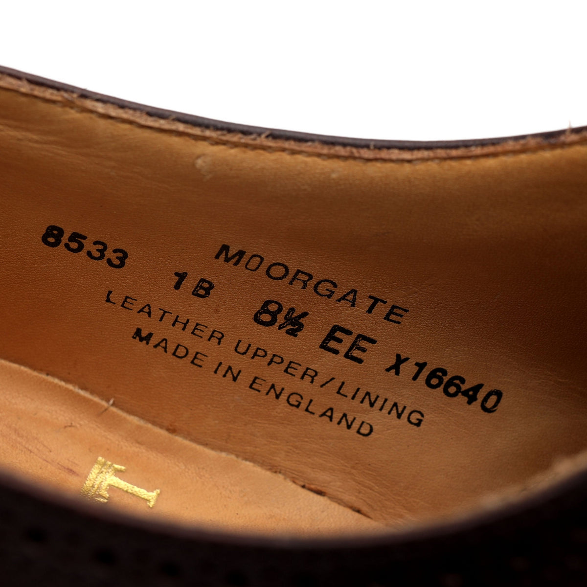 &#39;Moorgate&#39; Dark Brown Leather Oxford Brogue UK 8.5 EE