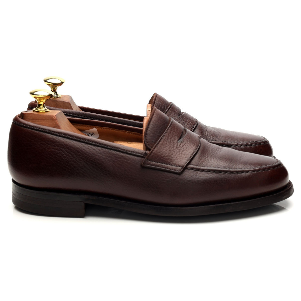 &#39;Boston&#39; Brown Grain Leather Loafer UK 7 E