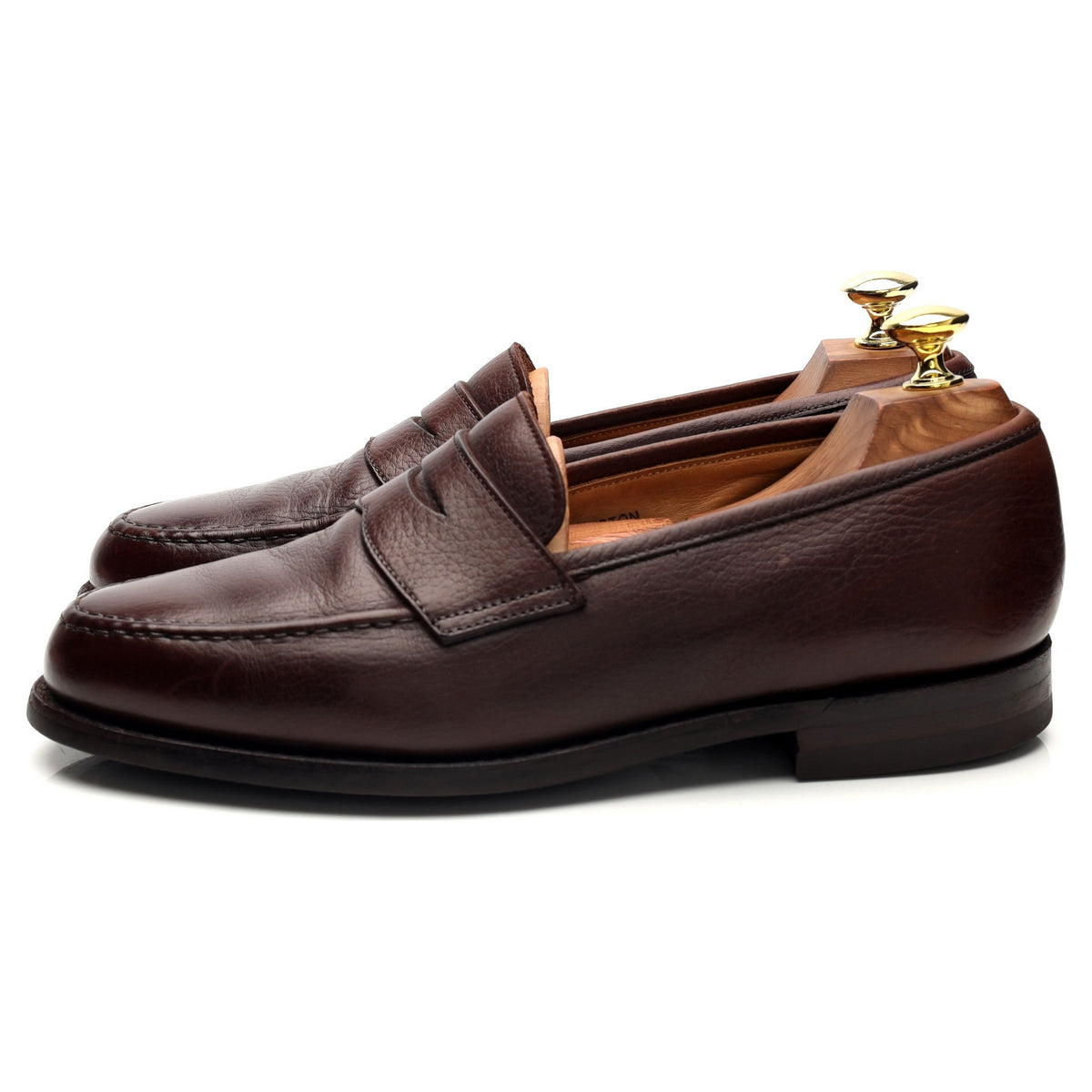 &#39;Boston&#39; Brown Grain Leather Loafer UK 7 E