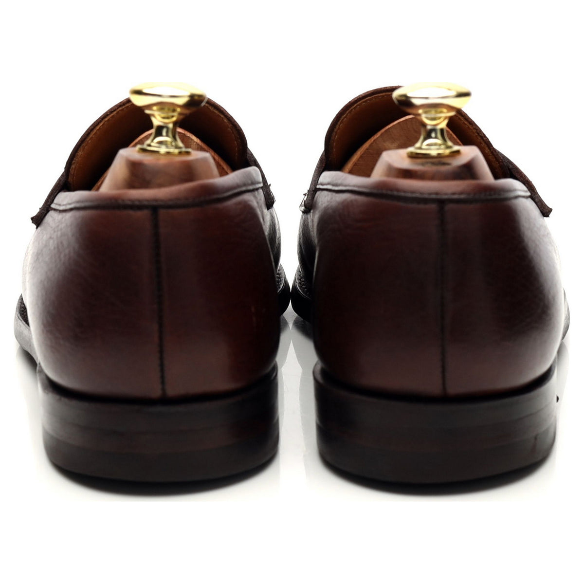 &#39;Boston&#39; Brown Grain Leather Loafer UK 7 E