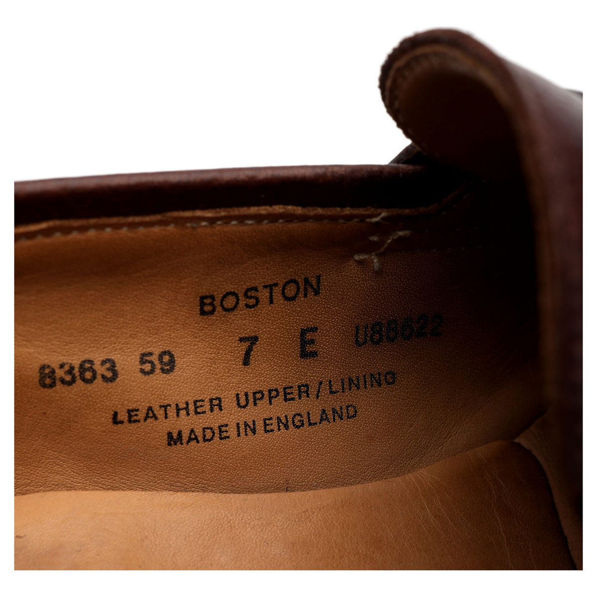 &#39;Boston&#39; Brown Grain Leather Loafer UK 7 E