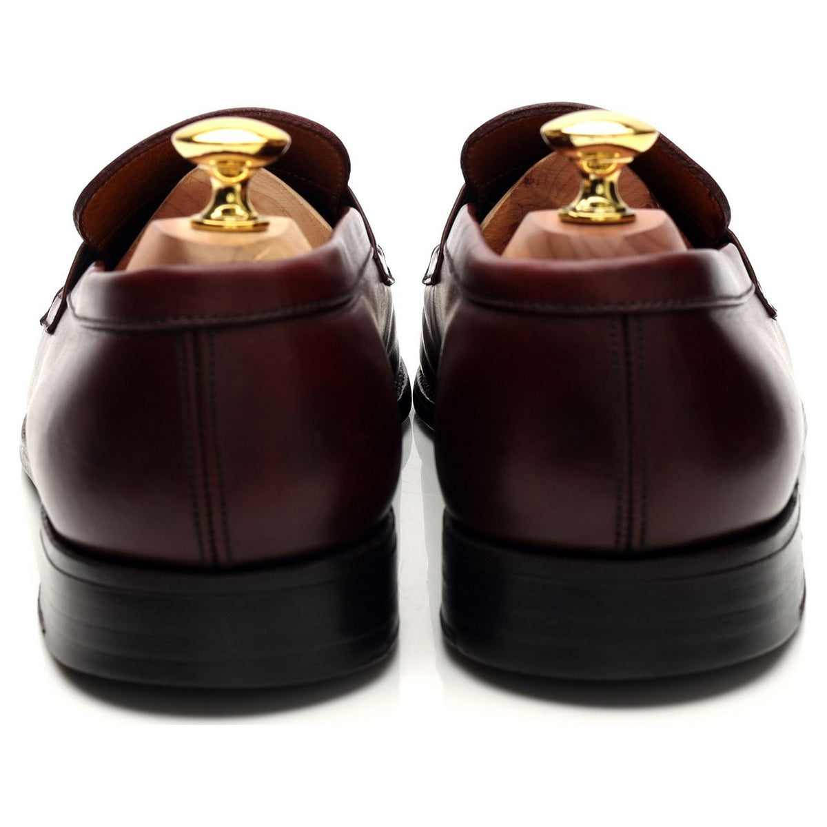 &#39;180 Mocassin&#39; Burgundy Leather Loafers 7 D UK 8