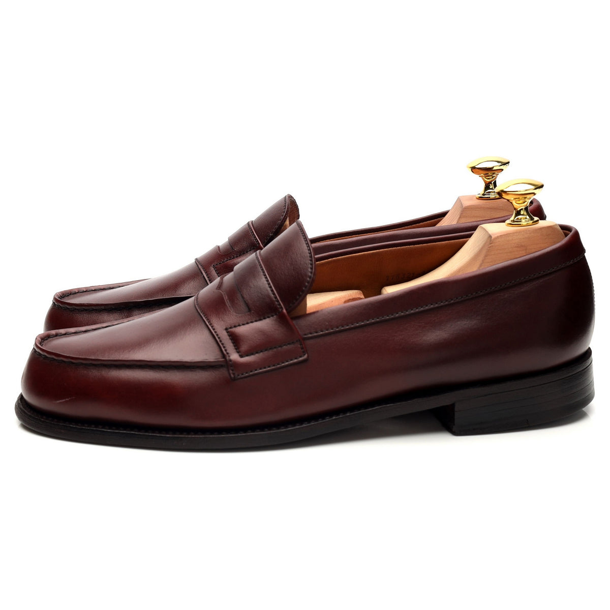 &#39;180 Mocassin&#39; Burgundy Leather Loafers 7 D UK 8