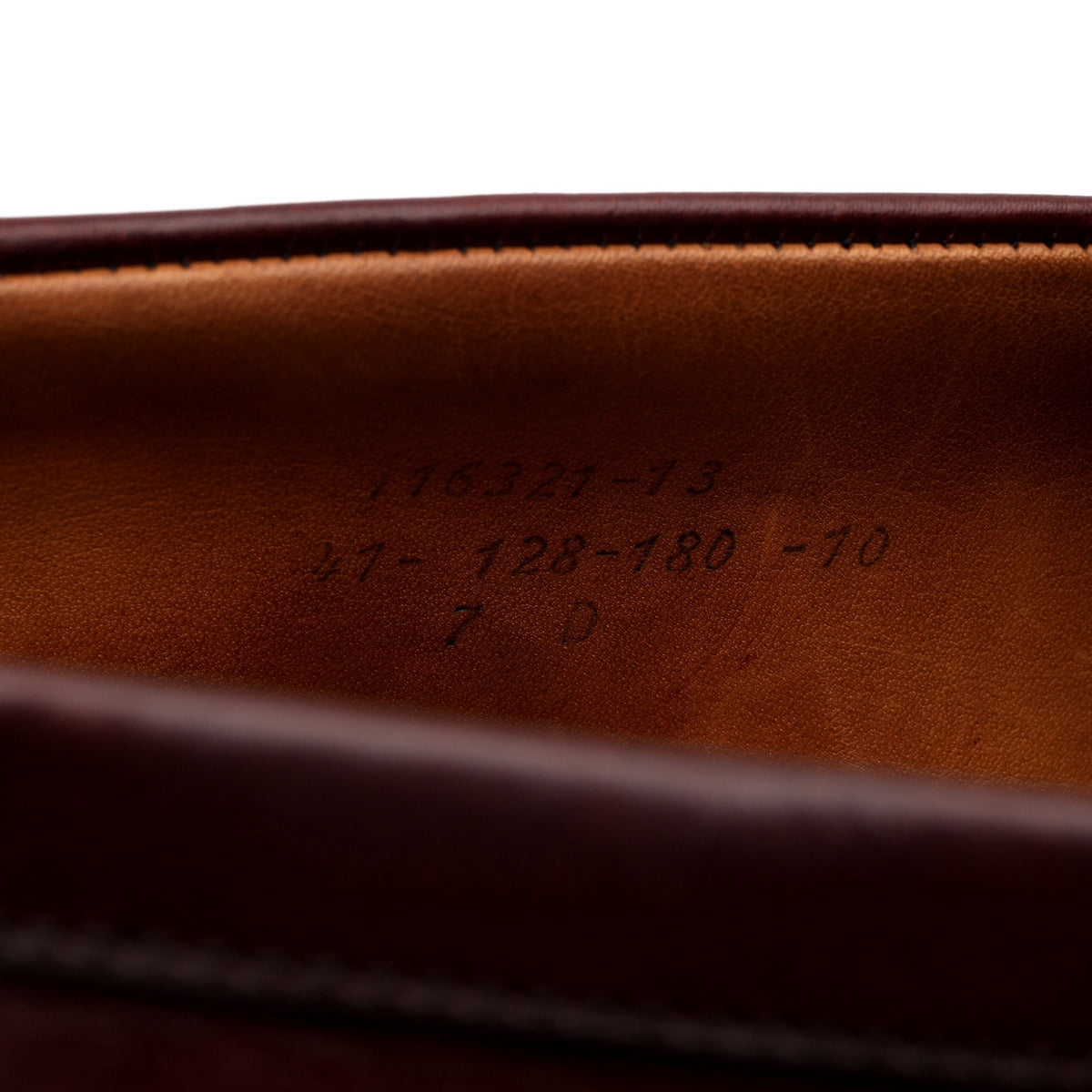 &#39;180 Mocassin&#39; Burgundy Leather Loafers 7 D UK 8