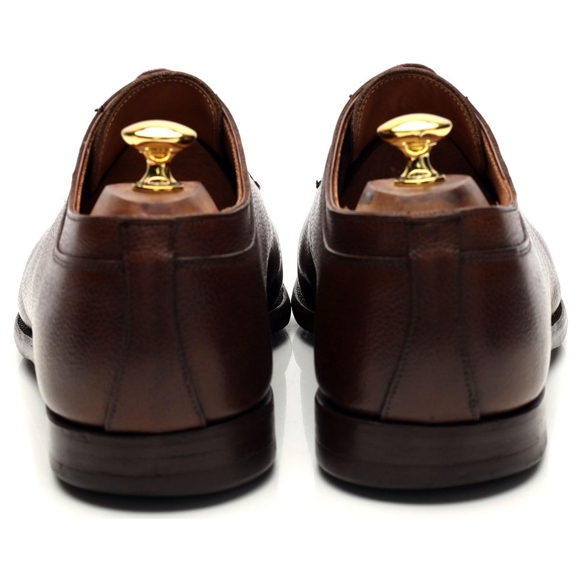 &#39;Hardwick&#39; Dark Brown Grain Leather Split Toe Derby UK 10 E