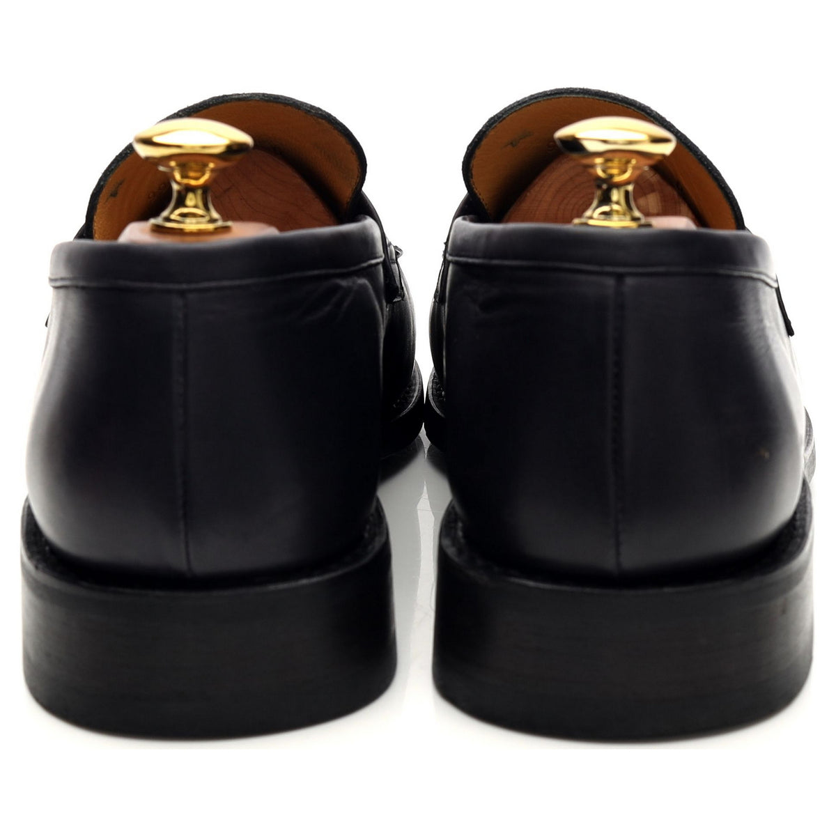 &#39;Dax&#39; Navy Blue Leather / Suede Loafers UK 6
