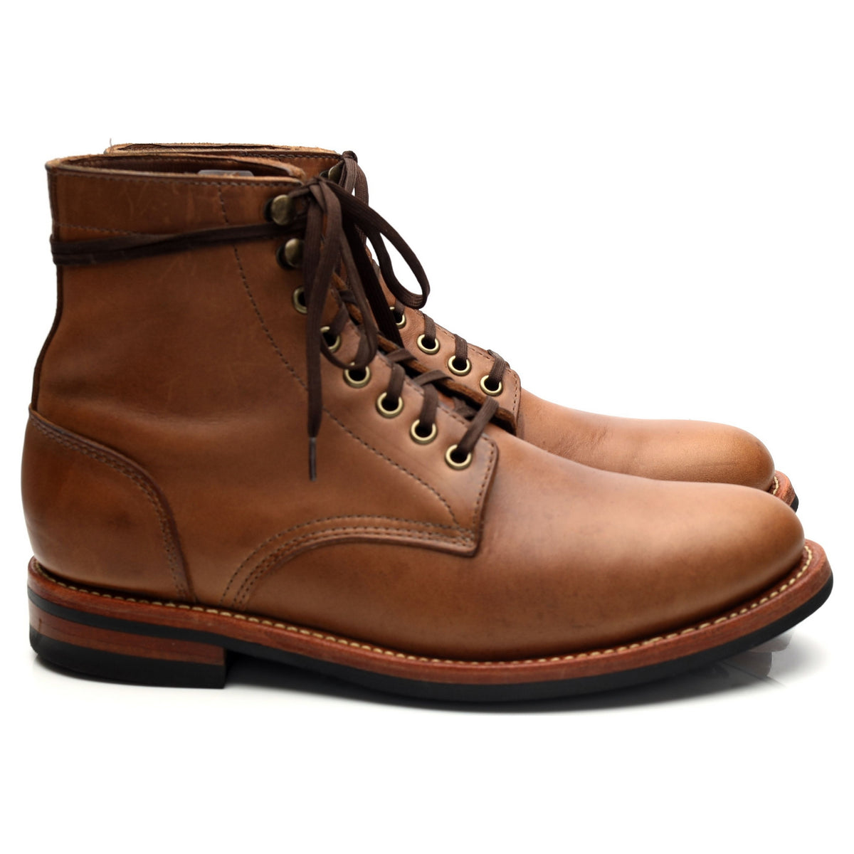 Brown Leather Trench Boots UK 7.5 US 8