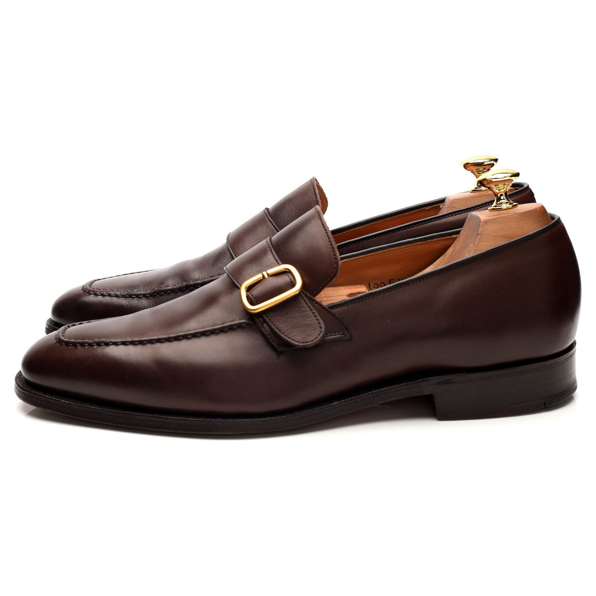 &#39;Kilburn&#39; Dark Brown Leather Apron Monk UK 10 G