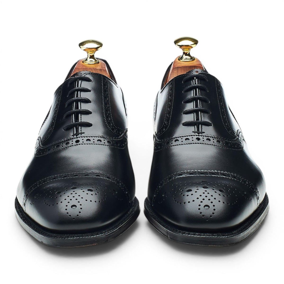 '2873' Black Leather Oxford Brogues UK 7.5 G