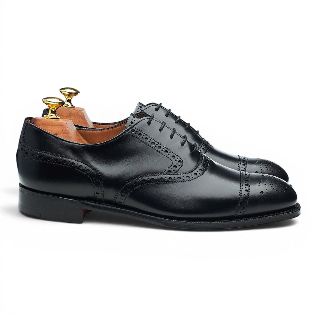 '2873' Black Leather Oxford Brogues UK 7.5 G