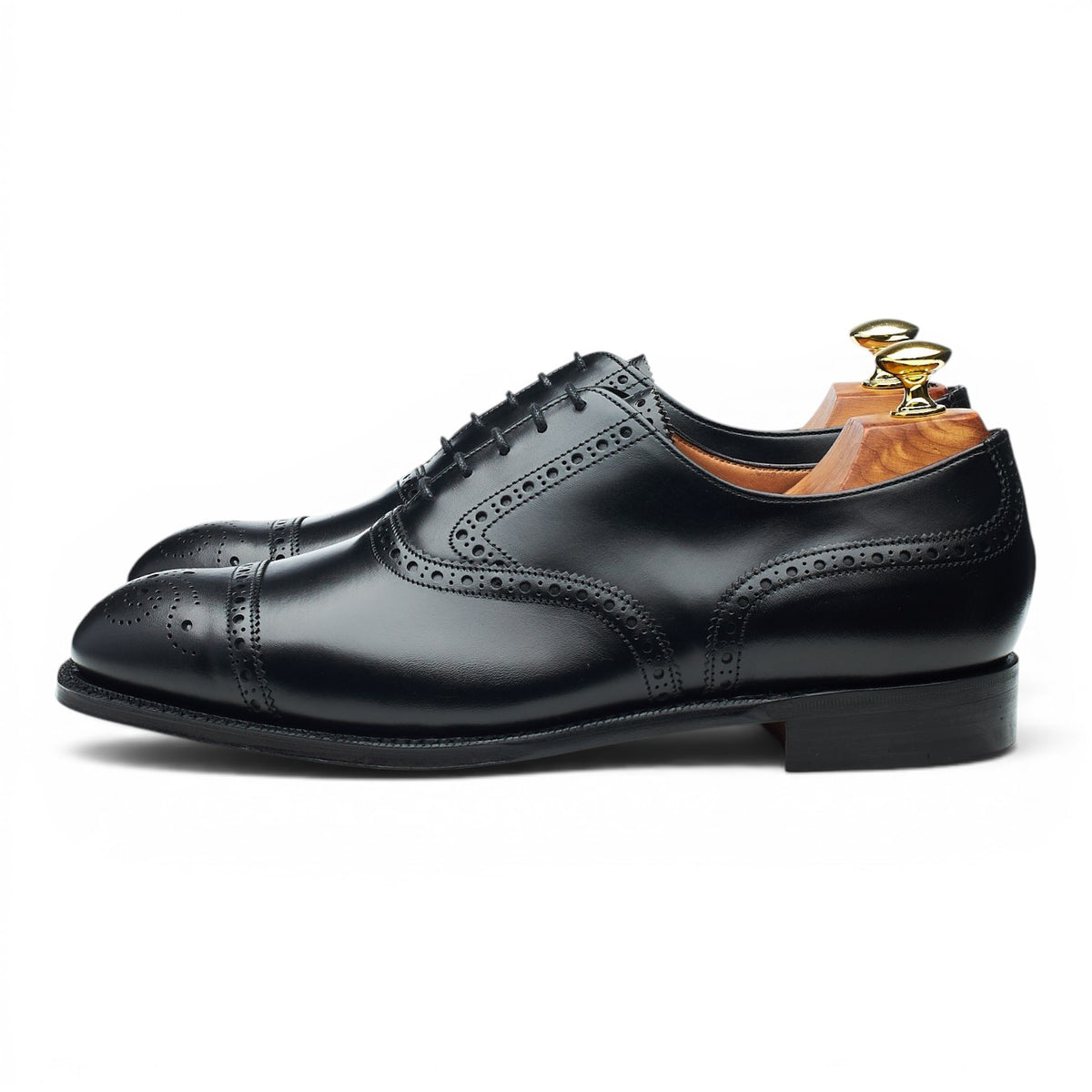 '2873' Black Leather Oxford Brogues UK 7.5 G