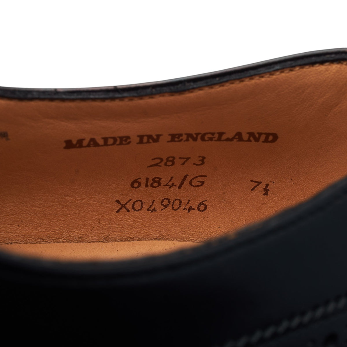 '2873' Black Leather Oxford Brogues UK 7.5 G