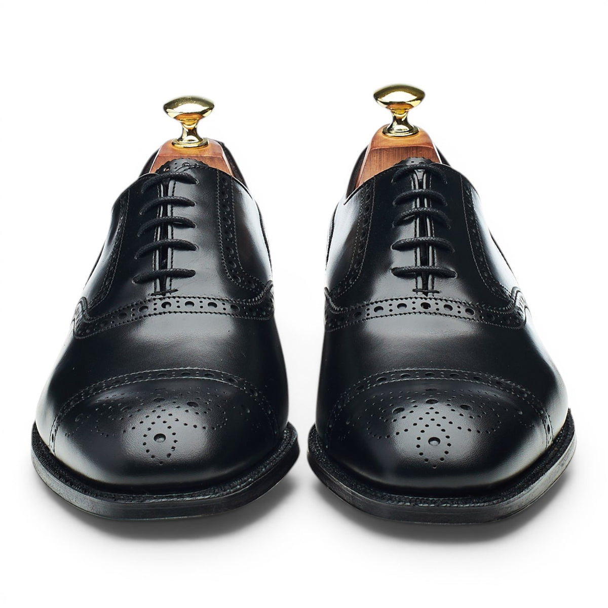 '2873' Black Leather Oxford Brogues UK 7.5 G