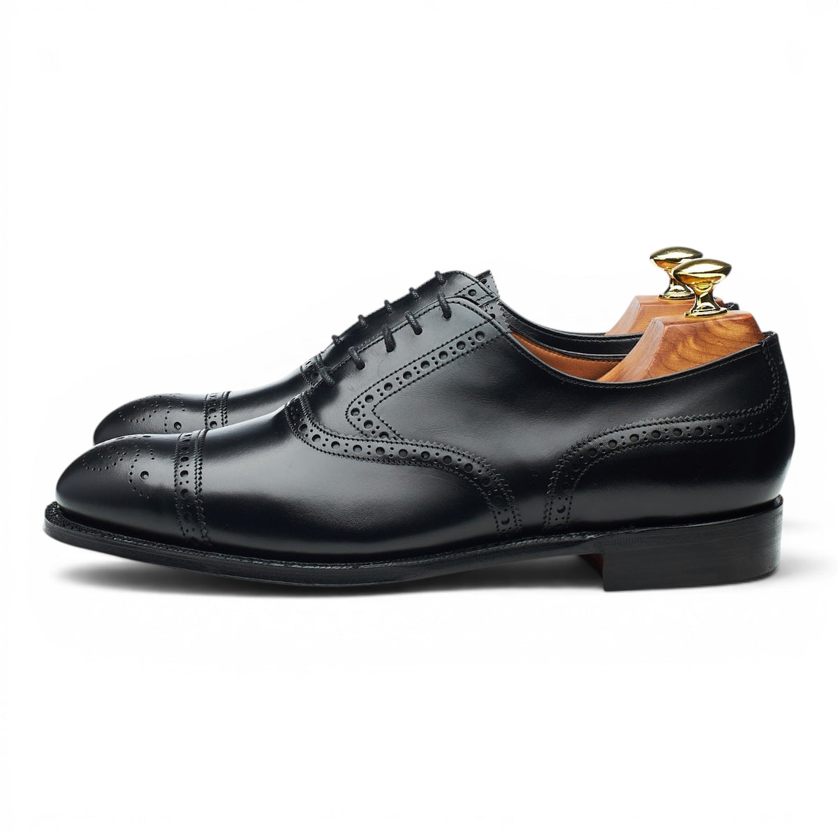 '2873' Black Leather Oxford Brogues UK 7.5 G