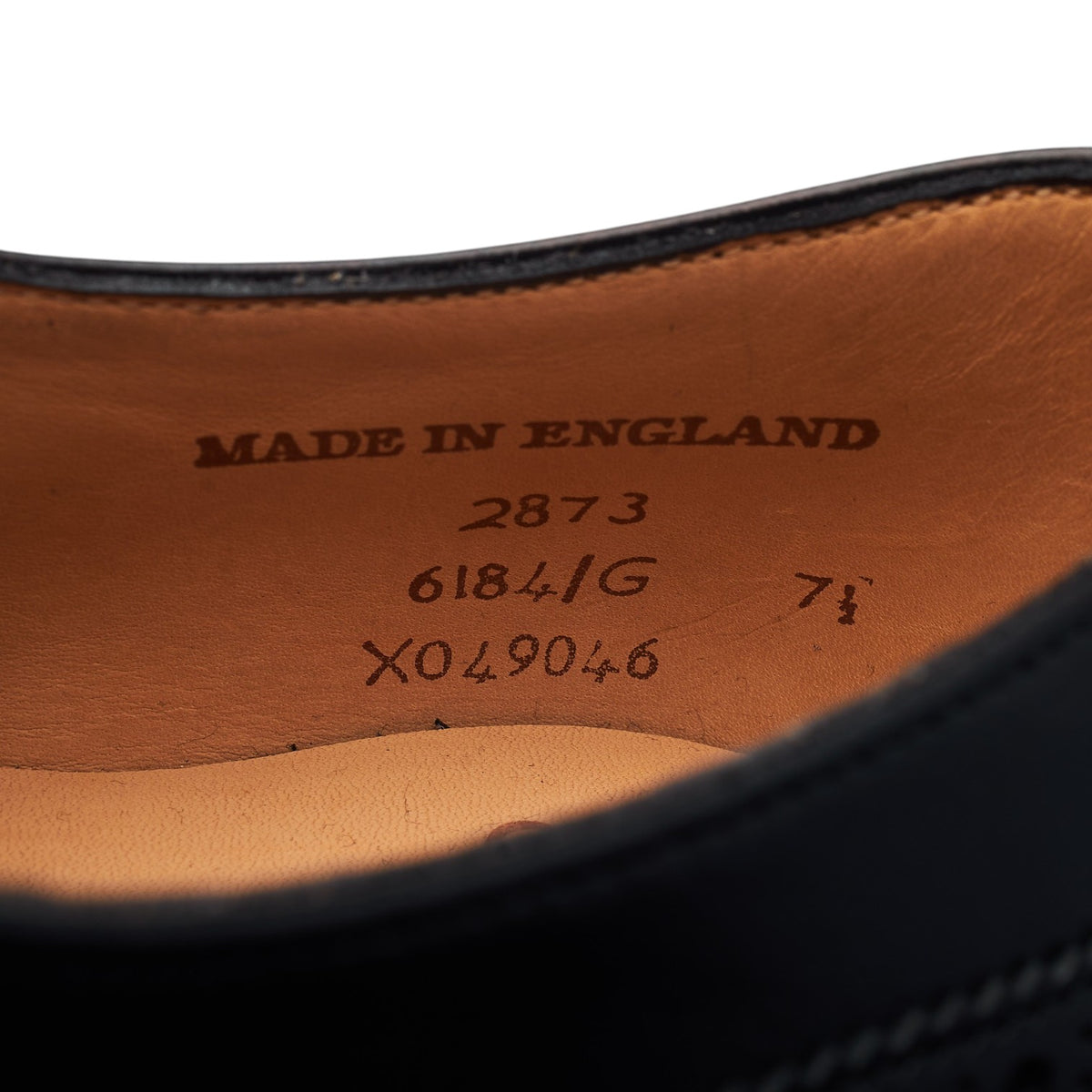 '2873' Black Leather Oxford Brogues UK 7.5 G