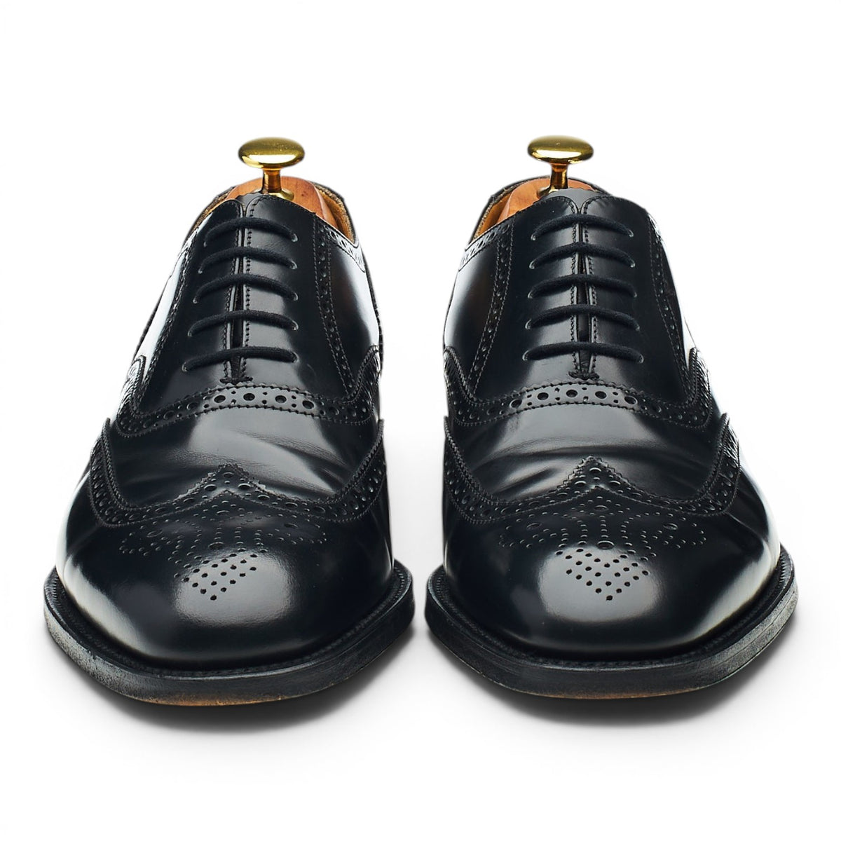 '758' Black Leather Oxford Brogues UK 8.5 F