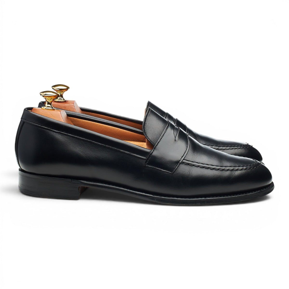 'Cannon' Black Leather Loafers UK 9 F
