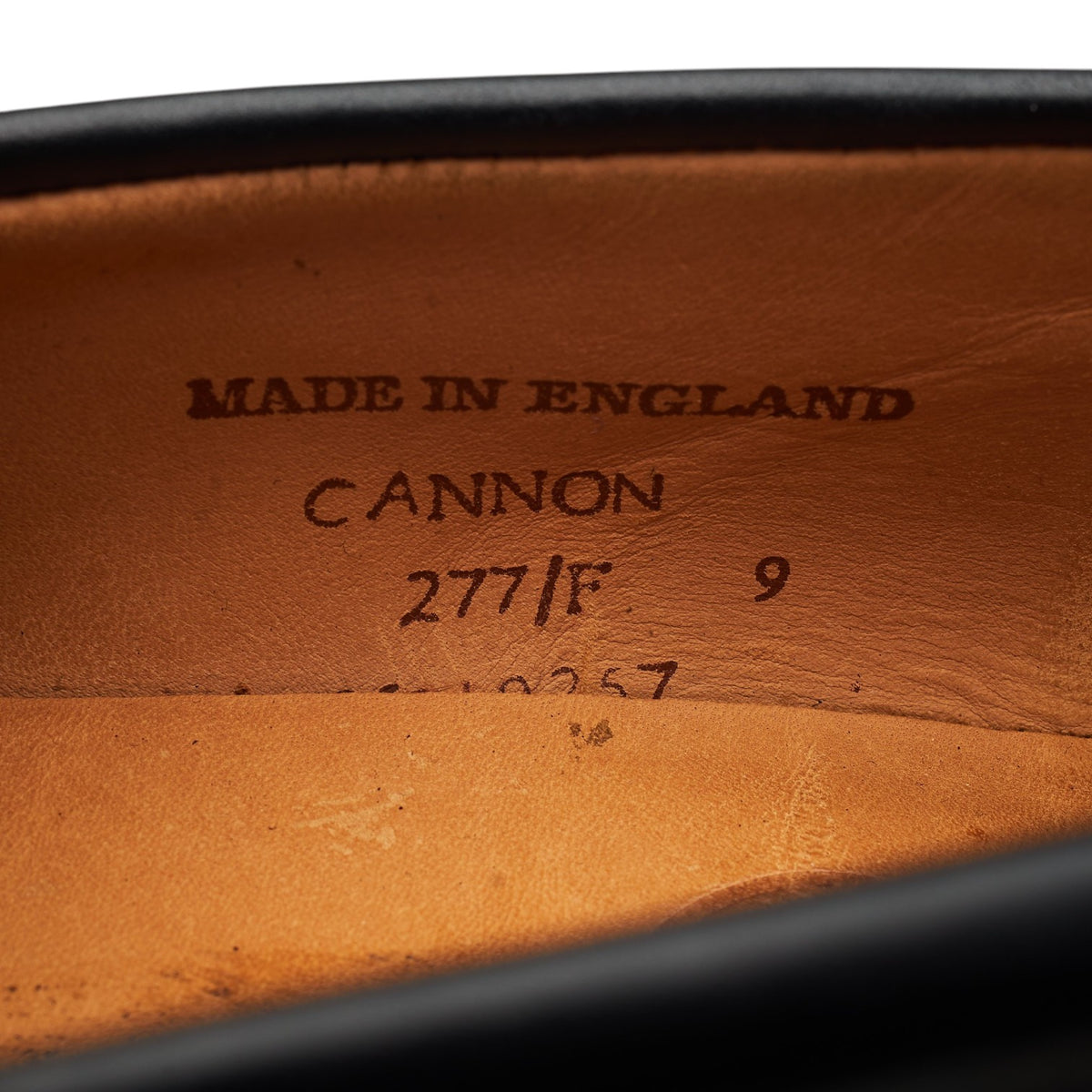 'Cannon' Black Leather Loafers UK 9 F