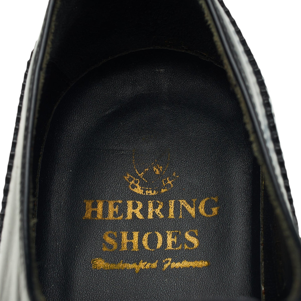 'Edinburgh' Black Leather Derby Brogues UK 7.5 F