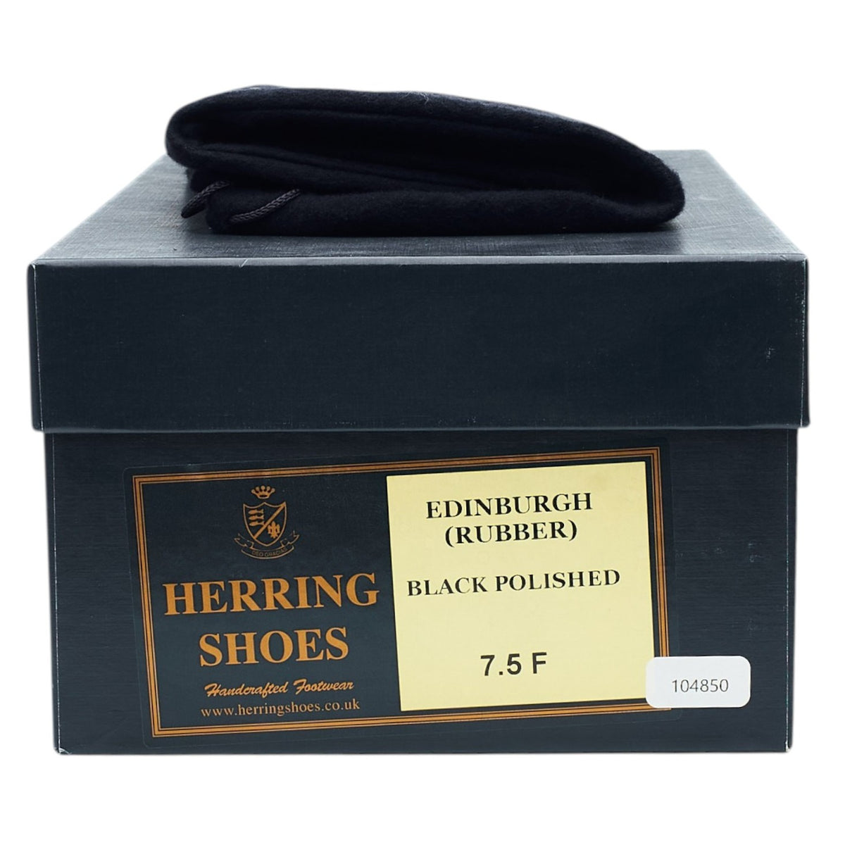 'Edinburgh' Black Leather Derby Brogues UK 7.5 F