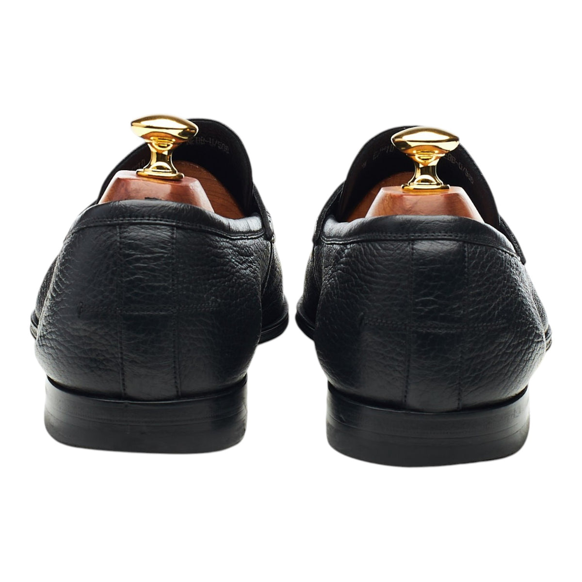 'Webb' Black Grain Leather Loafers UK 9 E