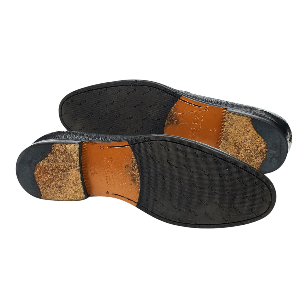 'Webb' Black Grain Leather Loafers UK 9 E