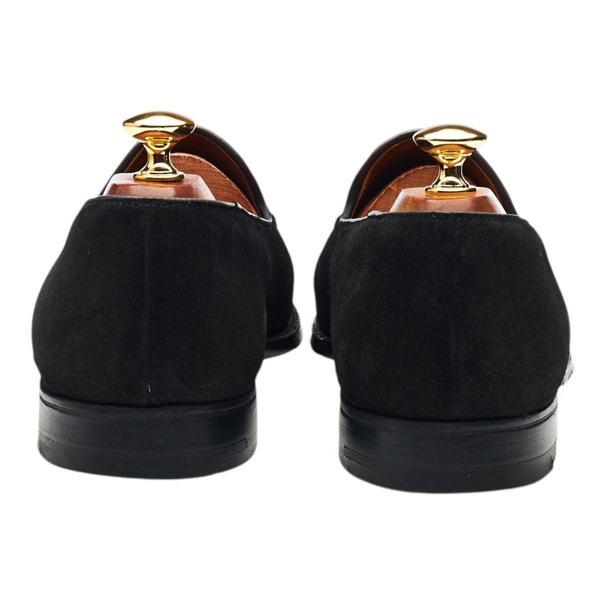 New & Lingwood Black Suede Slip On Loafers UK 9 E