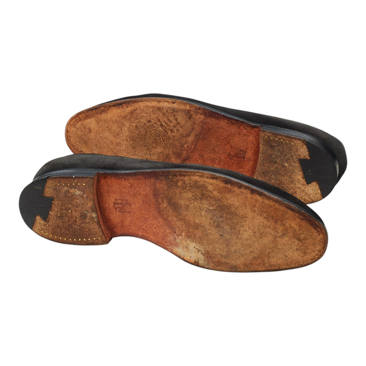New & Lingwood Black Suede Slip On Loafers UK 9 E