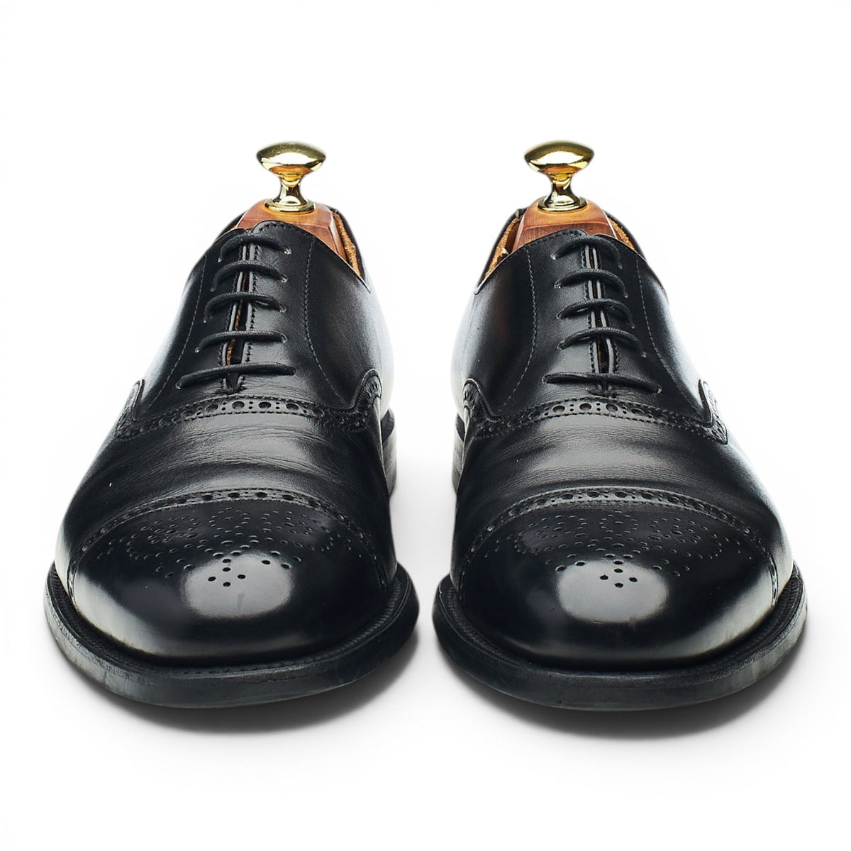 'Hatton' Black Leather Oxford Brogues UK 7.5 E