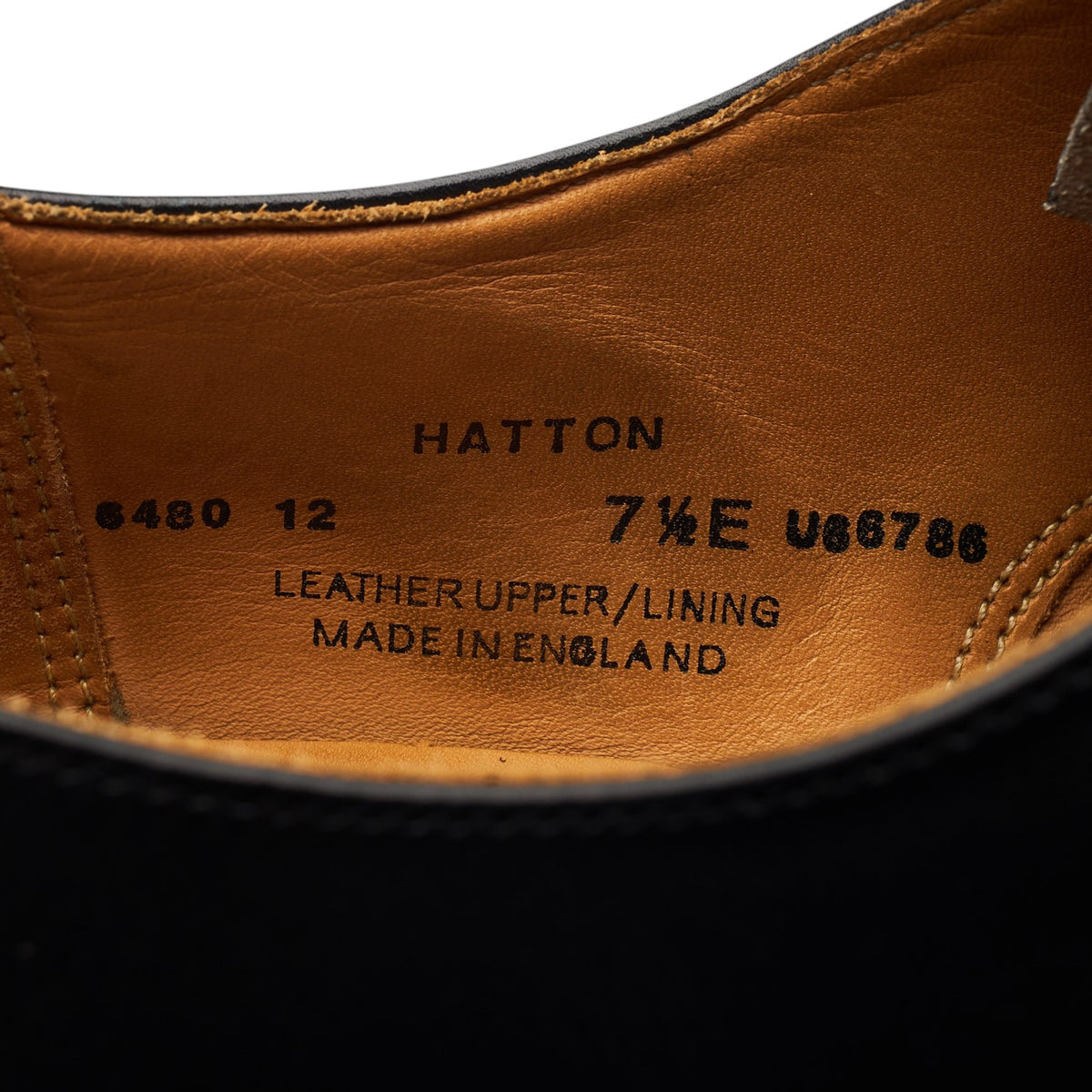 'Hatton' Black Leather Oxford Brogues UK 7.5 E