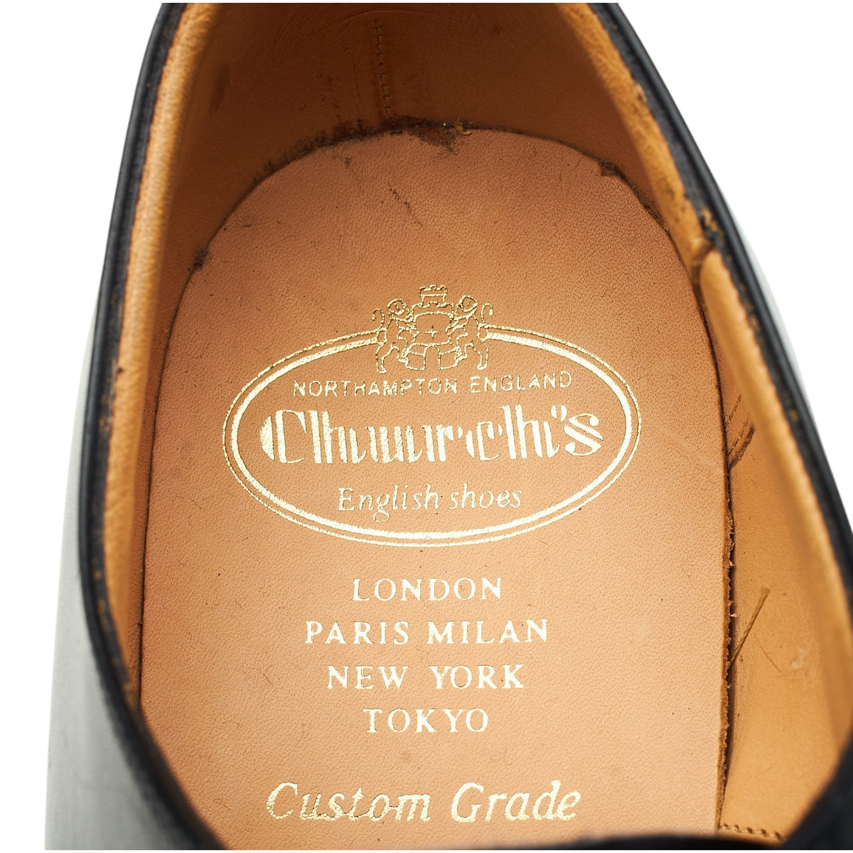 'Consul' Black Leather Oxford UK 8.5 G