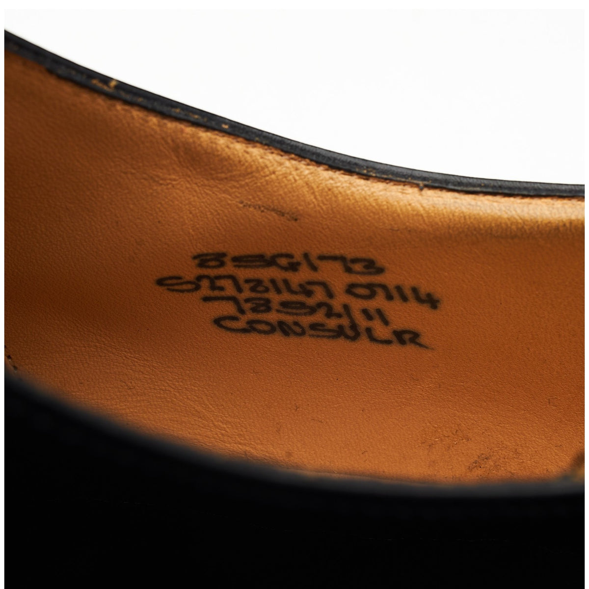 'Consul' Black Leather Oxford UK 8.5 G