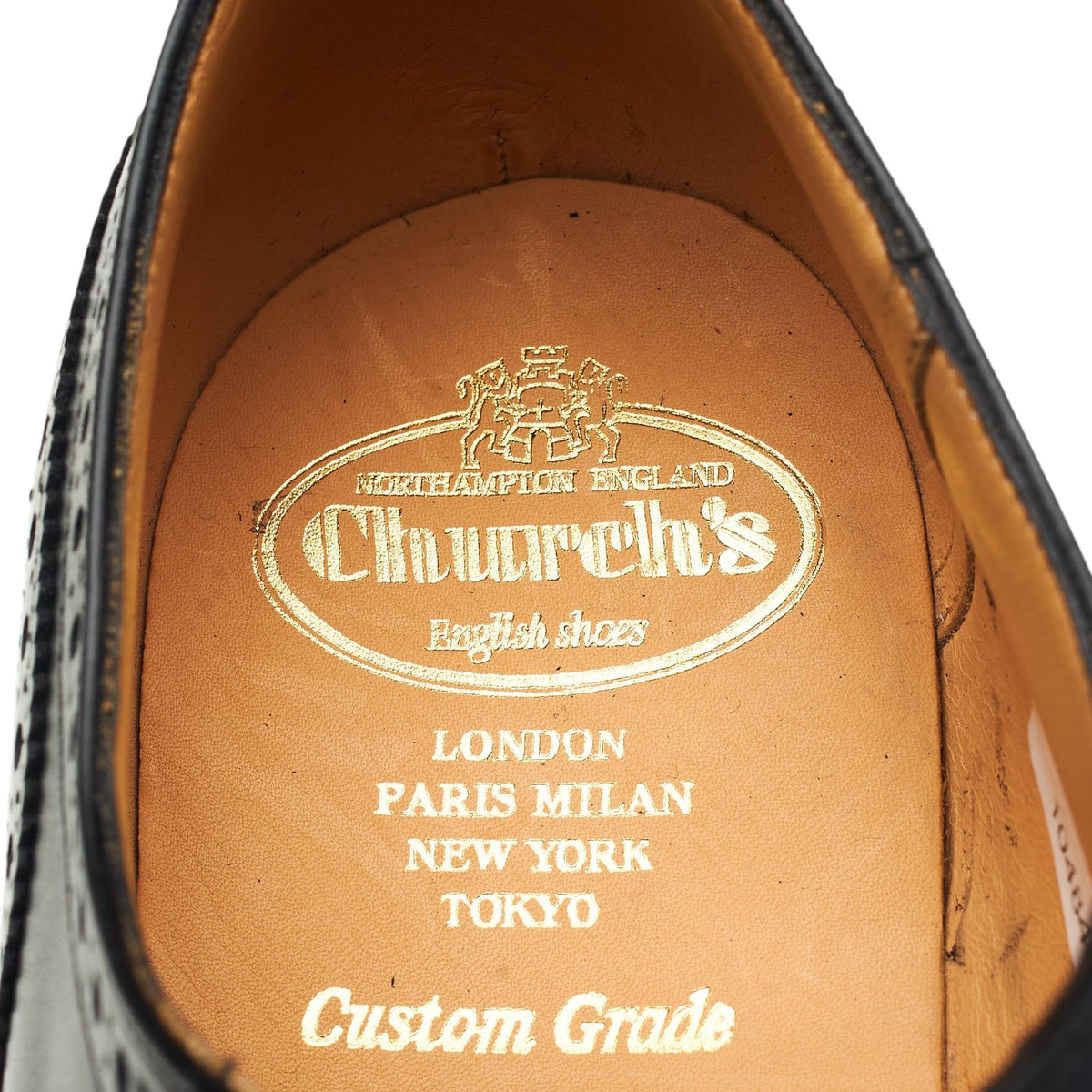 'Chetwynd' Black Leather Oxford Brogues UK 8.5 G