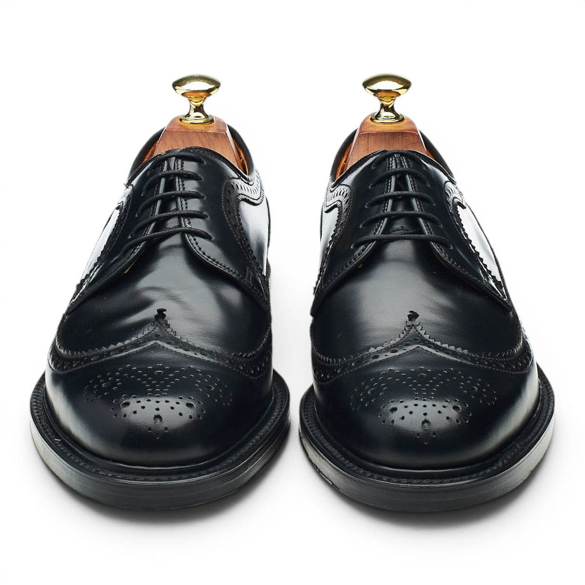 Black Leather Derby Brogues UK 7.5 E