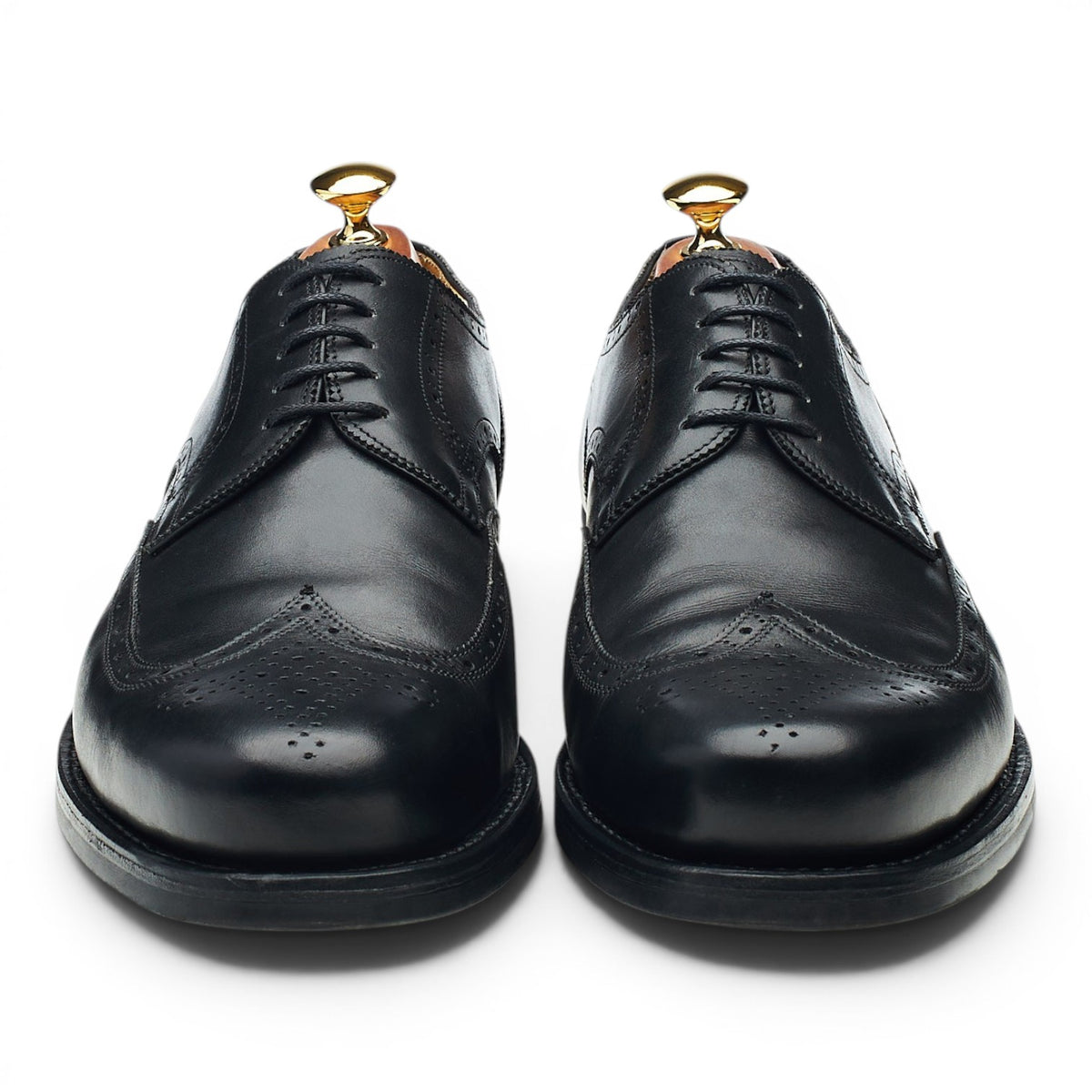 'Budapest' Black Leather Derby Brogues UK 11 EU 45