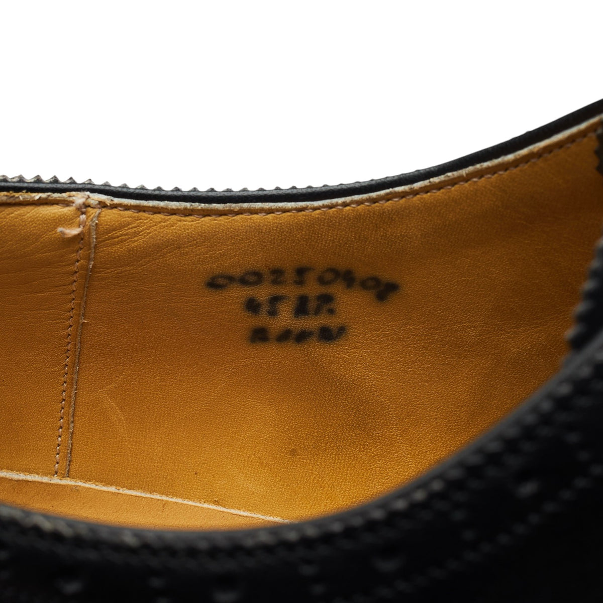 'Budapest' Black Leather Derby Brogues UK 11 EU 45