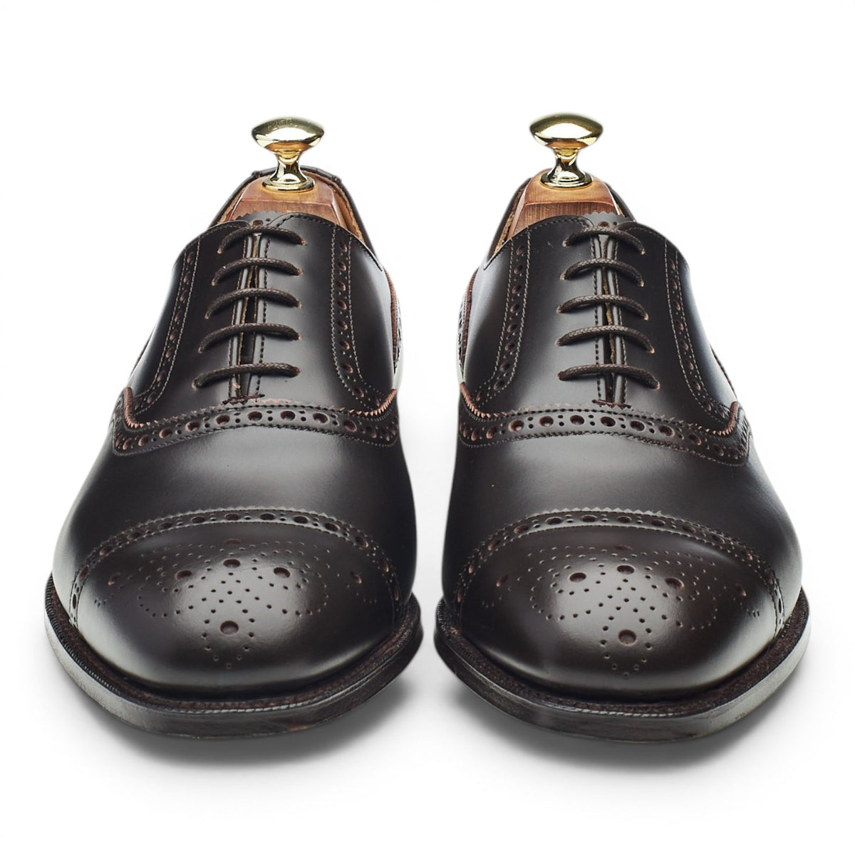 '2873' Dark Brown Leather Oxford Brogues UK 7.5 G