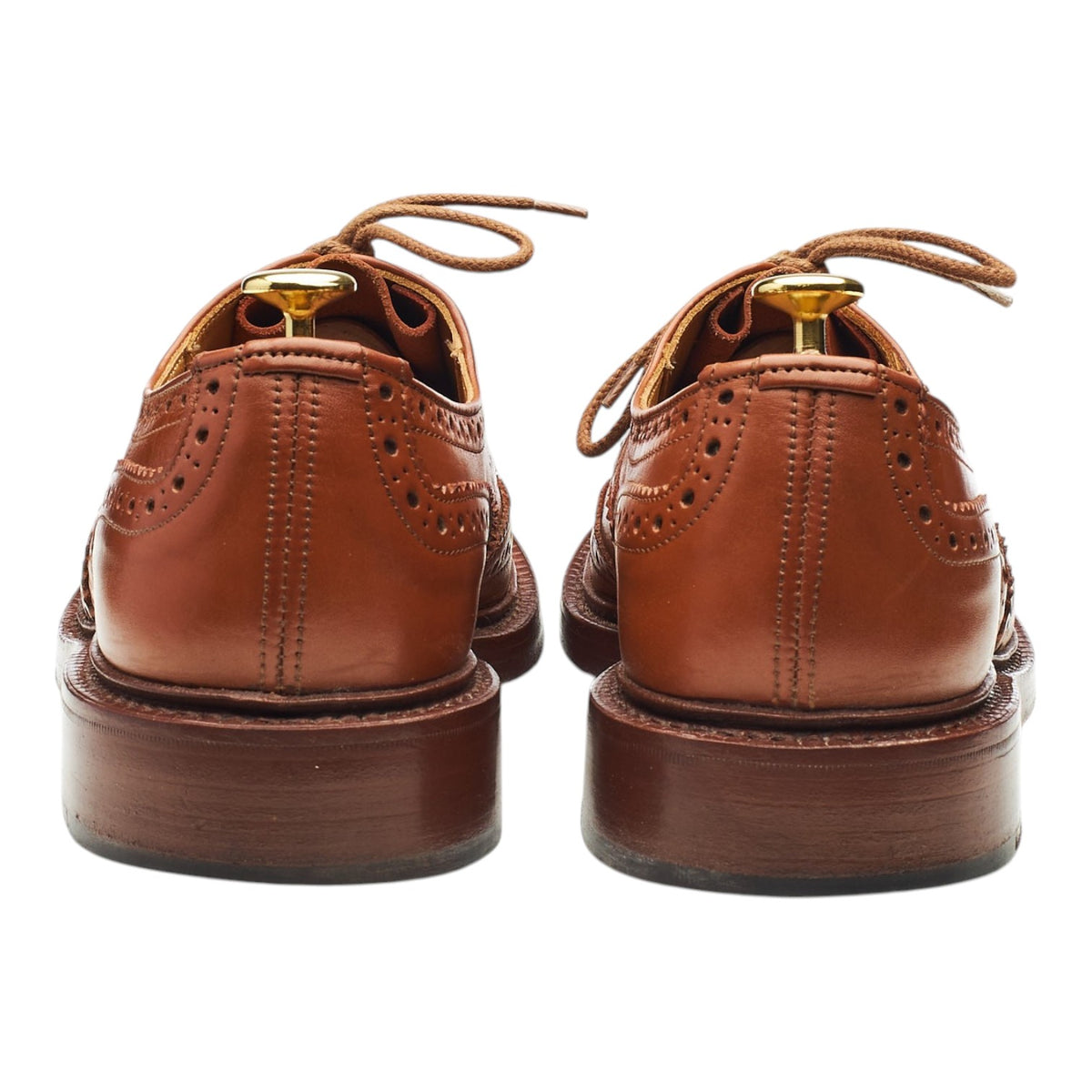 'Keswick' Tan Brown Leather Derby Brogues UK 8.5