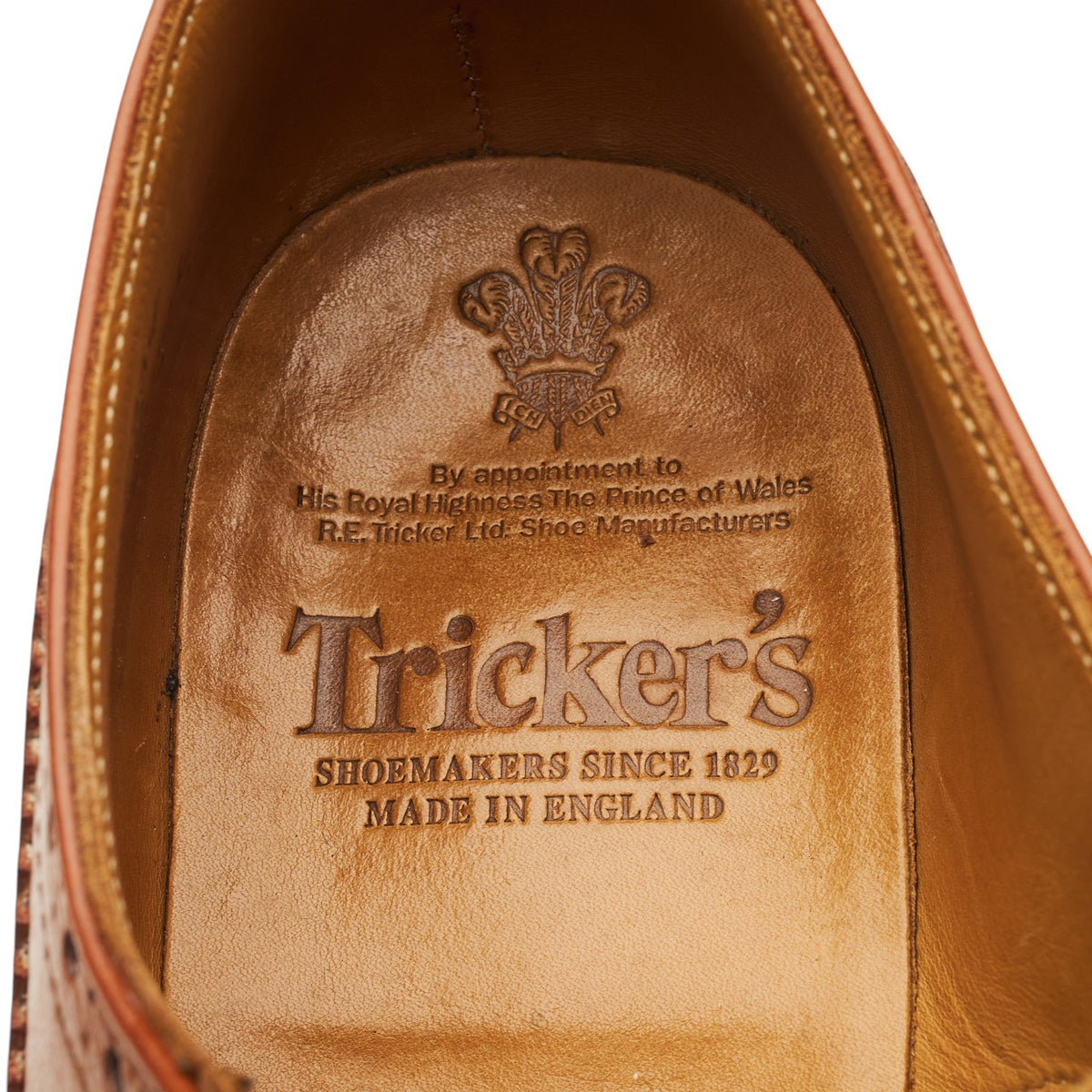 'Keswick' Tan Brown Leather Derby Brogues UK 8.5