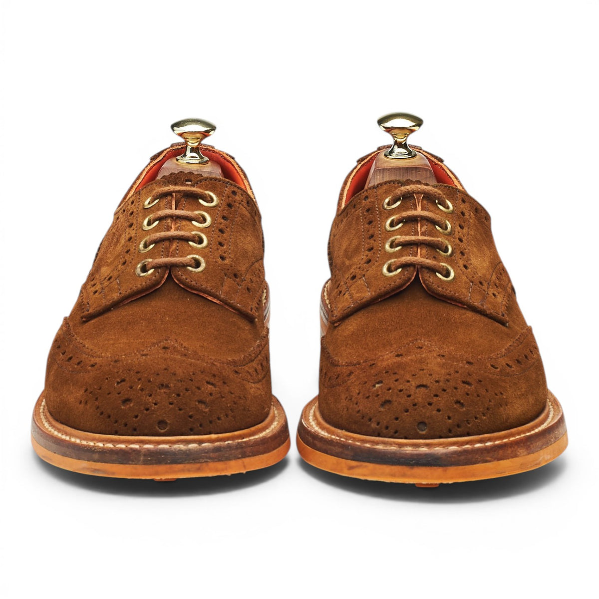 'Bourton' Snuff Brown Suede Derby Brogues UK 7