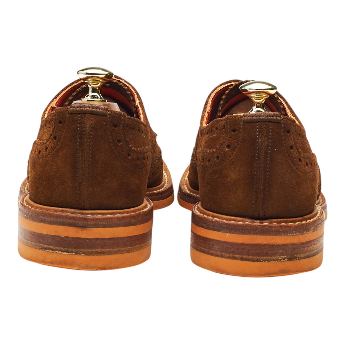 'Bourton' Snuff Brown Suede Derby Brogues UK 7