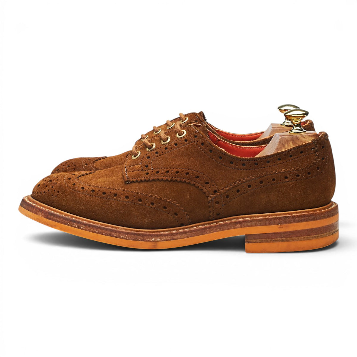 'Bourton' Snuff Brown Suede Derby Brogues UK 7
