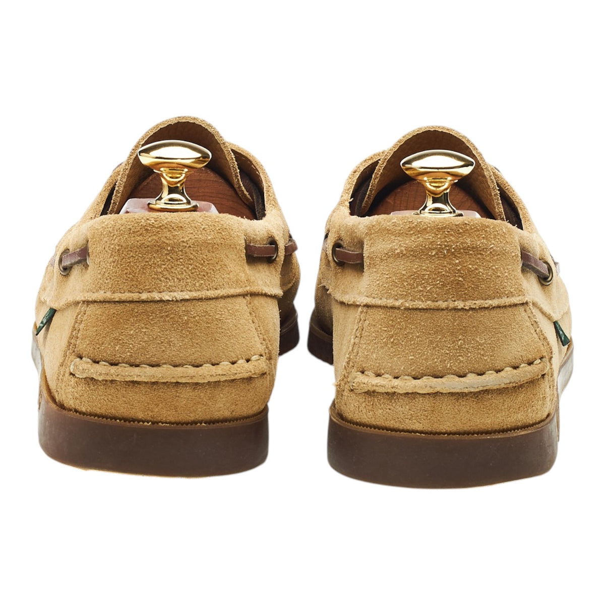 'Barth' Beige Suede Boat Shoes UK 9.5